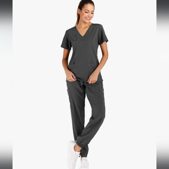Grey Scrubs Set Small - Picture 1 of 5